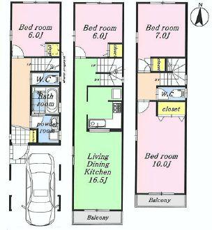 Floor plan. 39,800,000 yen, 4LDK, Land area 68.18 sq m , Building area 121.95 sq m