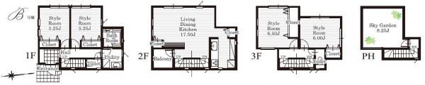 Floor plan. 37,800,000 yen, 4LDK, Land area 98.27 sq m , Building area 104.32 sq m