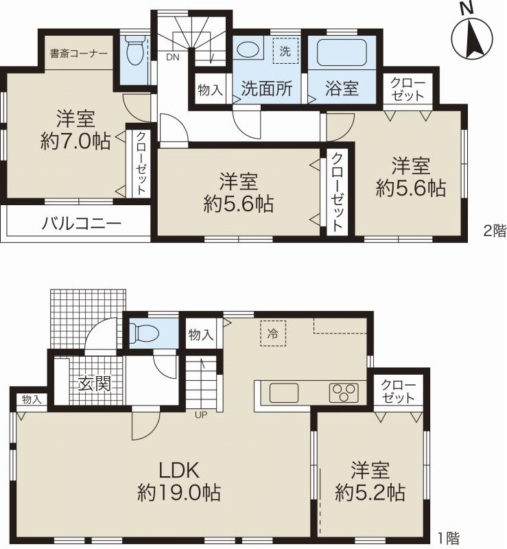 Floor plan. 47,800,000 yen, 4LDK, Land area 161.37 sq m , Building area 99.46 sq m