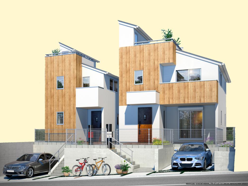 Rendering (appearance). (Right A Building ・ Left B Building) Rendering