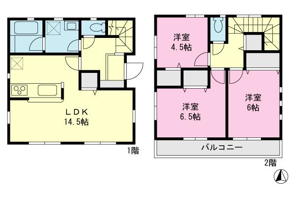 Floor plan. 32,800,000 yen, 3LDK, Land area 98.79 sq m , Building area 78.57 sq m