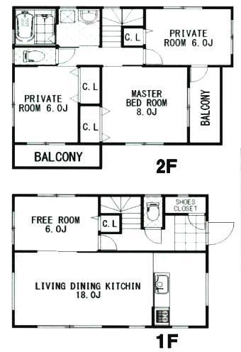Floor plan. 51,800,000 yen, 4LDK, Land area 100.87 sq m , Building area 103.51 sq m