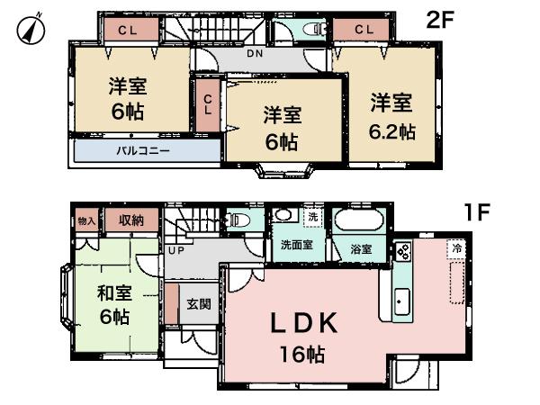 Floor plan. (B Building), Price 40,800,000 yen, 4LDK, Land area 113.27 sq m , Building area 98.12 sq m