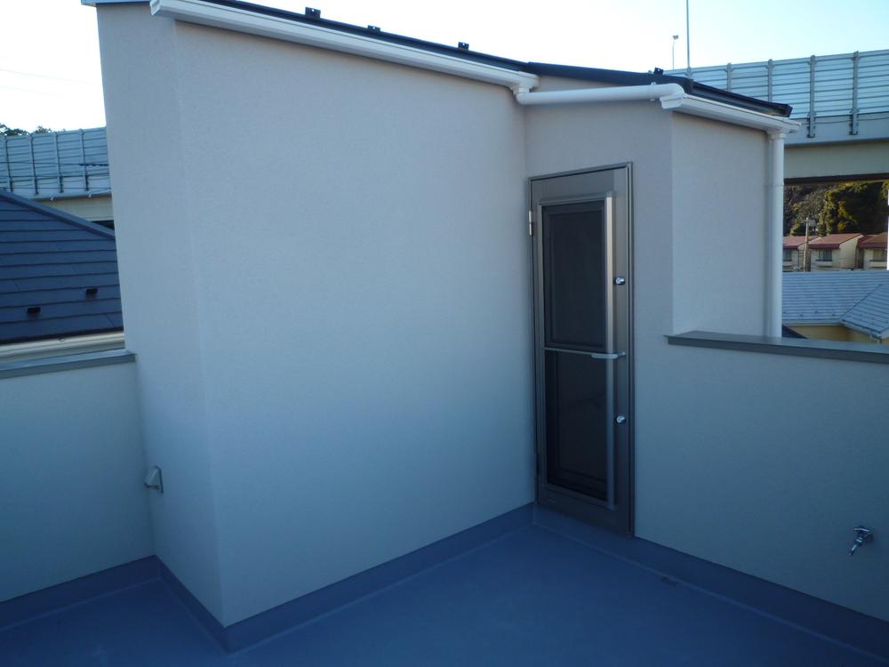 Balcony. Roof balcony from the ceiling of the high stairs.