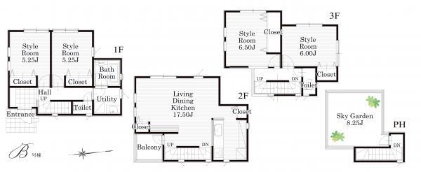 Floor plan. 37,800,000 yen, 4LDK, Land area 98.27 sq m , Building area 104.32 sq m
