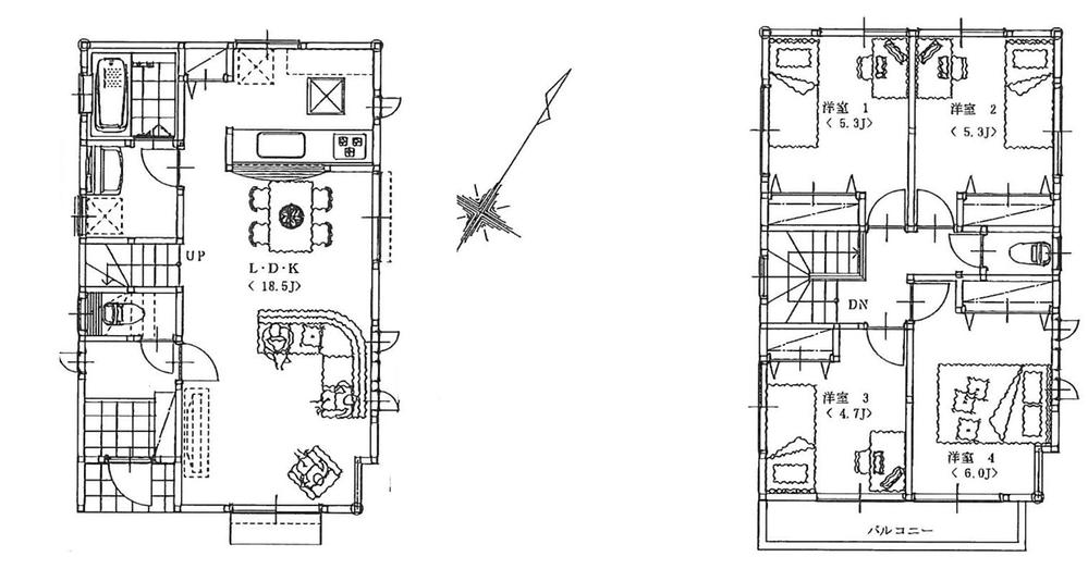 Floor plan. Price 38,800,000 yen, 4LDK, Land area 92.98 sq m , Building area 91.99 sq m