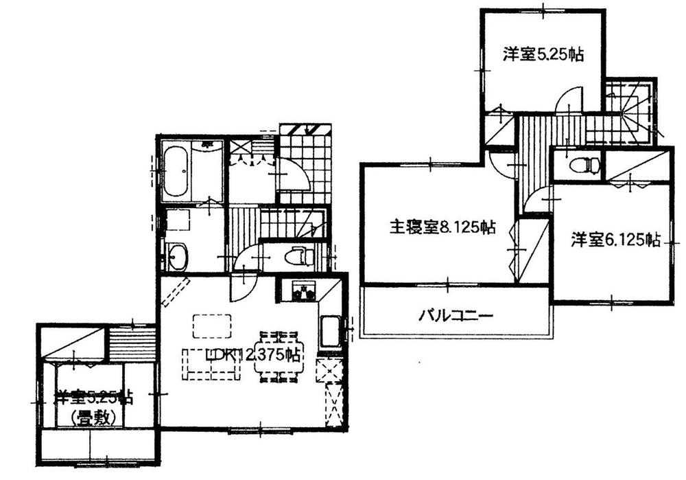 Floor plan. (1), Price 36,400,000 yen, 4LDK, Land area 125.34 sq m , Building area 90.04 sq m