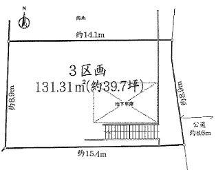 Compartment figure. Land price 26,800,000 yen, Land area 131.31 sq m