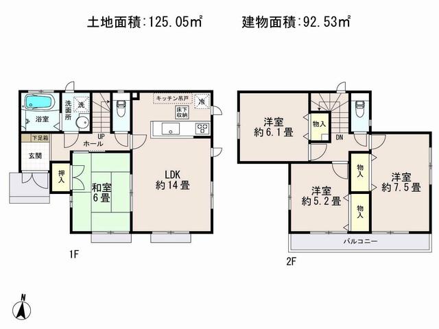 Floor plan. Nice house of strong Iida to earthquake