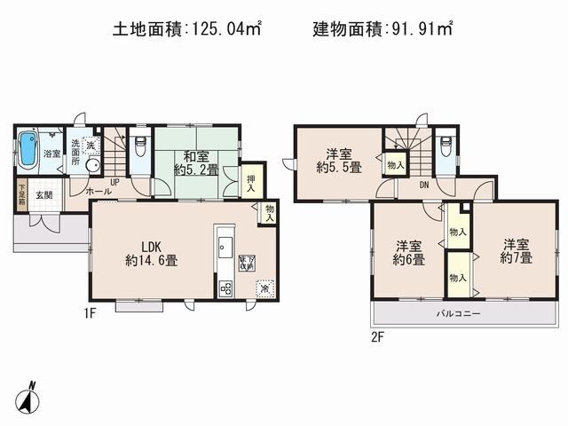 Floor plan. Nice house of strong Iida to earthquake