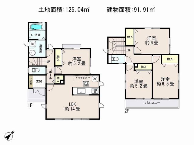 Floor plan. Nice house of strong Iida to earthquake