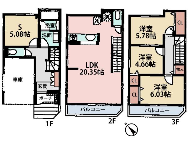 Floor plan. (11 Building), Price 37,800,000 yen, 3LDK+S, Land area 55.12 sq m , Building area 113.69 sq m