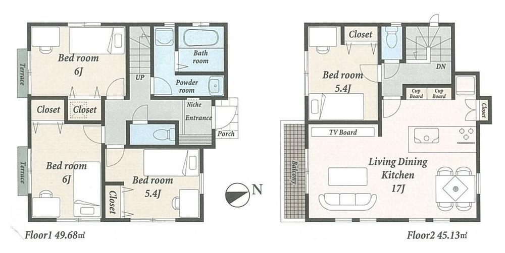 Floor plan. (R-11 5 Building), Price 31,400,000 yen, 4LDK, Land area 125.08 sq m , Building area 94.81 sq m