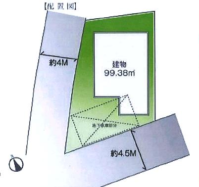 Compartment figure. 38,800,000 yen, 3LDK, Land area 100.23 sq m , Building area 99.38 sq m southwest corner lot ・ Sunny