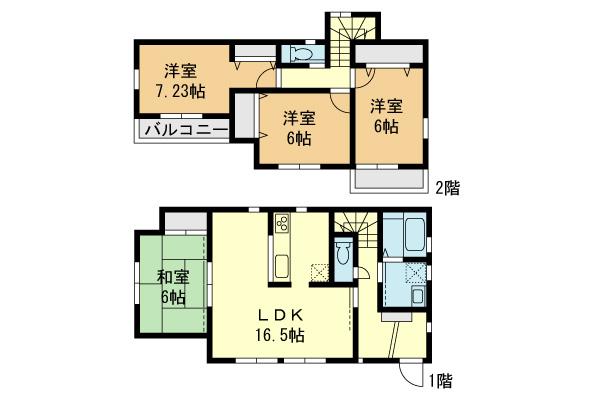 Floor plan. (8 Building), Price 33,960,000 yen, 4LDK, Land area 125.56 sq m , Building area 100.19 sq m