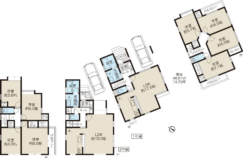 Compartment figure. Land price 27.5 million yen, Land area 98.94 sq m