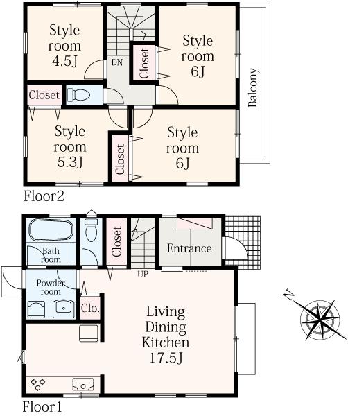 Floor plan. (B), Price 37 million yen, 4LDK, Land area 99 sq m , Building area 91.91 sq m