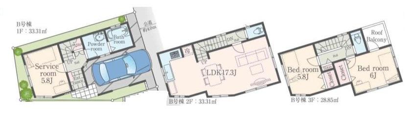 Floor plan. 33,800,000 yen, 2LDK + S (storeroom), Land area 49.39 sq m , Building area 95.47 sq m
