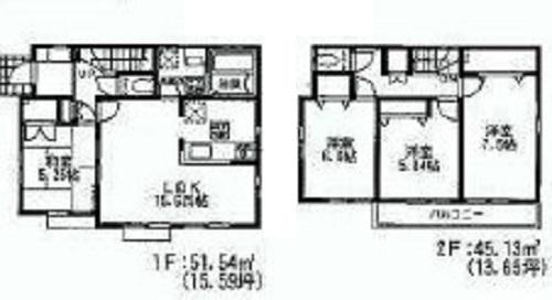 Floor plan. (3 Building), Price 35,800,000 yen, 4LDK, Land area 156.96 sq m , Building area 96.67 sq m