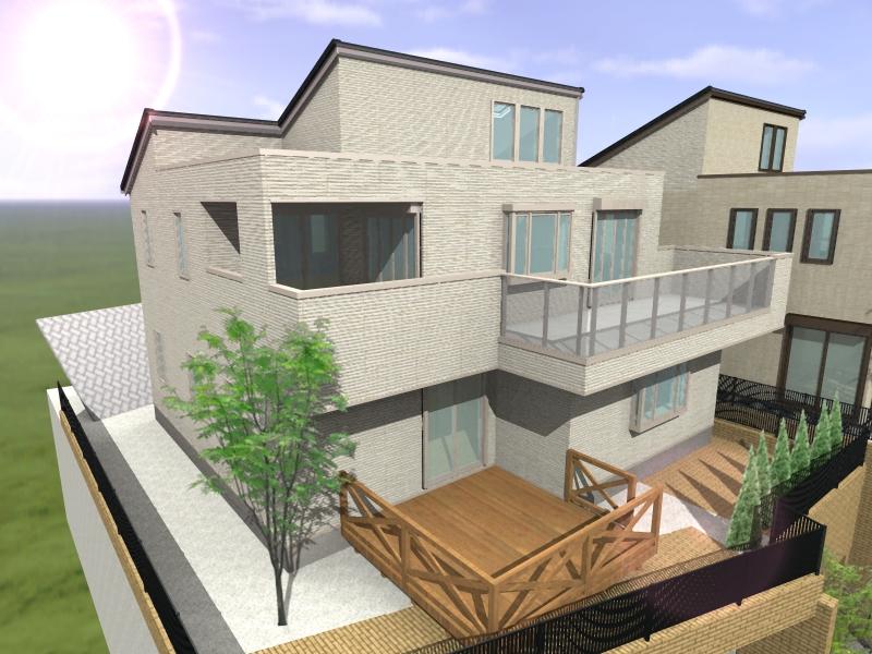 Building plan example (Perth ・ appearance). Building plan example (A section)