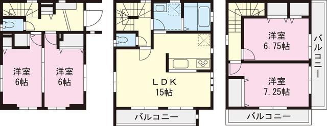 Floor plan. 39,800,000 yen, 4LDK, Land area 77.27 sq m , Building area 99.21 sq m