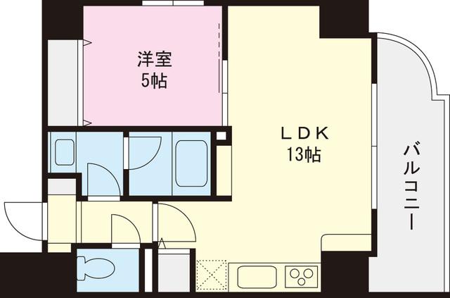 Floor plan. 1LDK, Price 25,900,000 yen, Occupied area 41.79 sq m , Balcony area 7.67 sq m