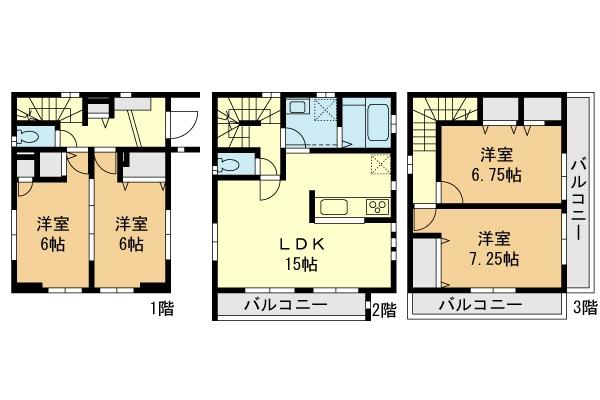 Floor plan. 39,800,000 yen, 4LDK, Land area 77.27 sq m , Building area 99.21 sq m floor plan