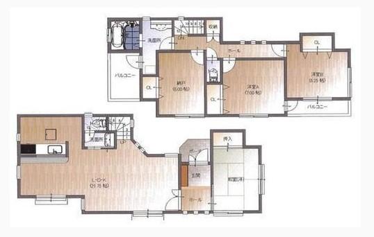 Floor plan. 38,800,000 yen, 4LDK, Land area 177.63 sq m , Building area 124.52 sq m