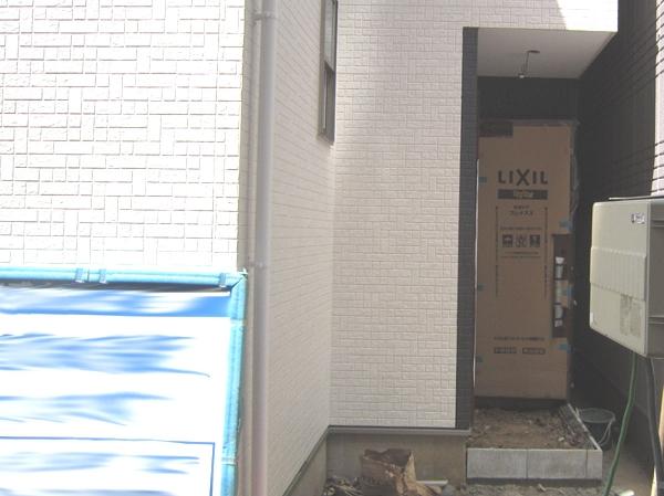 Entrance. Local architecture in the photograph