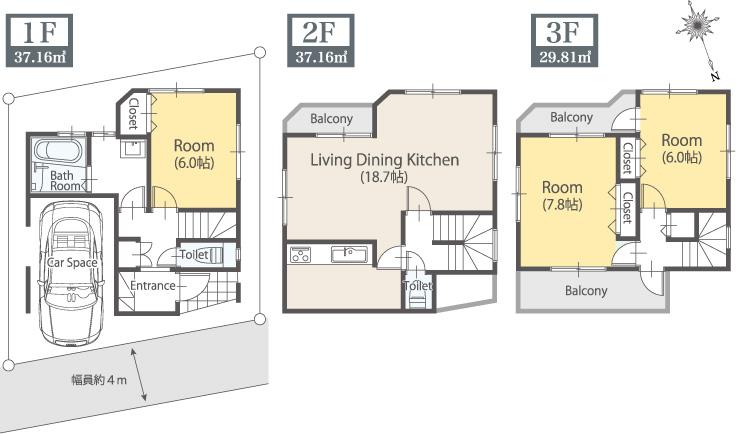 Building plan example (floor plan). Building plan example ( Issue land) Building Price      Ten thousand yen, Building area    sq m
