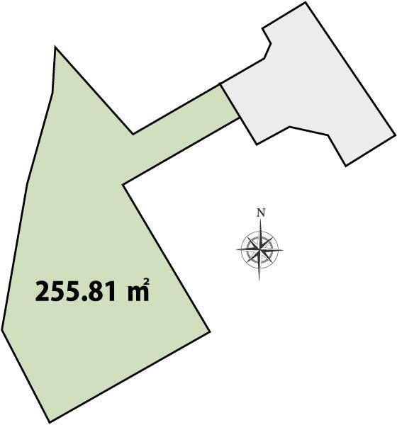 Compartment figure. Land price 19,800,000 yen, Land area 255.81 sq m