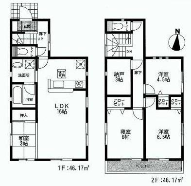 Floor plan. 35,800,000 yen, 4LDK+S, Land area 158.19 sq m , Building area 92.34 sq m