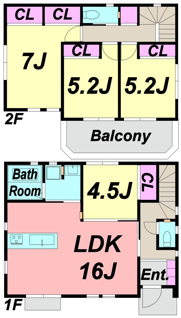 Floor plan. (B Building), Price 41,958,000 yen, 4LDK, Land area 158.8 sq m , Building area 94.81 sq m