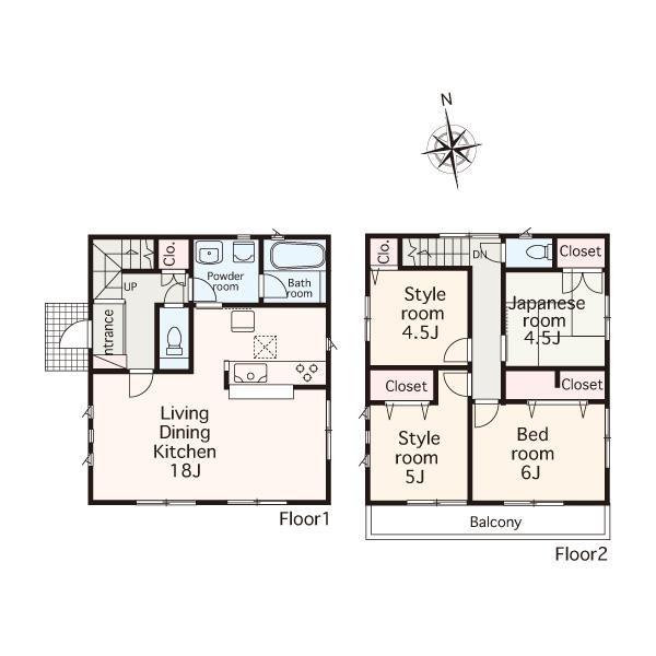 Floor plan. 32,800,000 yen, 4LDK, Land area 139.31 sq m , Building area 90.72 sq m