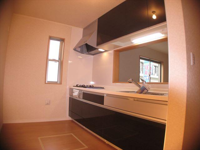 Kitchen. Large sink of the system kitchen Shower switching faucets telescopic type & water purifier function!