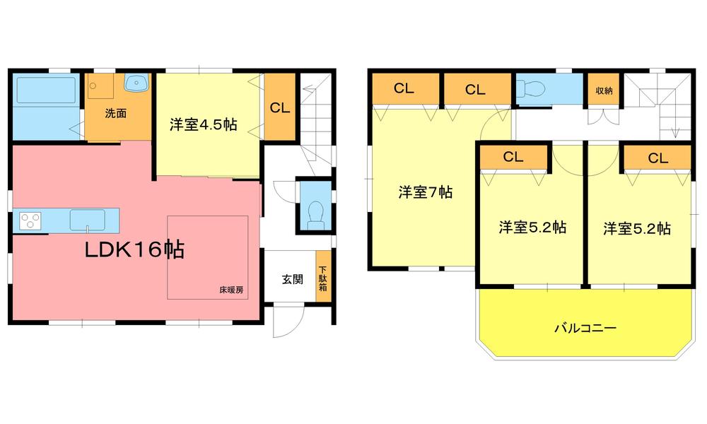 Floor plan. (B), Price 41,800,000 yen, 4LDK, Land area 158.8 sq m , Building area 94.81 sq m
