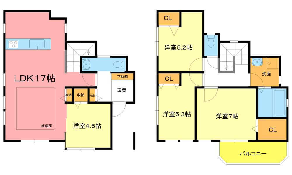 Floor plan. (C), Price 41,800,000 yen, 4LDK, Land area 123.7 sq m , Building area 95.84 sq m