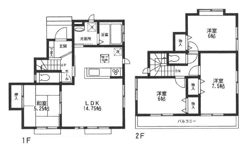Floor plan. 30,800,000 yen, 4LDK, Land area 101.63 sq m , Building area 91.49 sq m