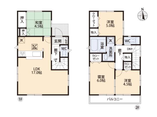 Floor plan. 38,800,000 yen, 4LDK, Land area 100.1 sq m , Building area 87.48 sq m floor plan