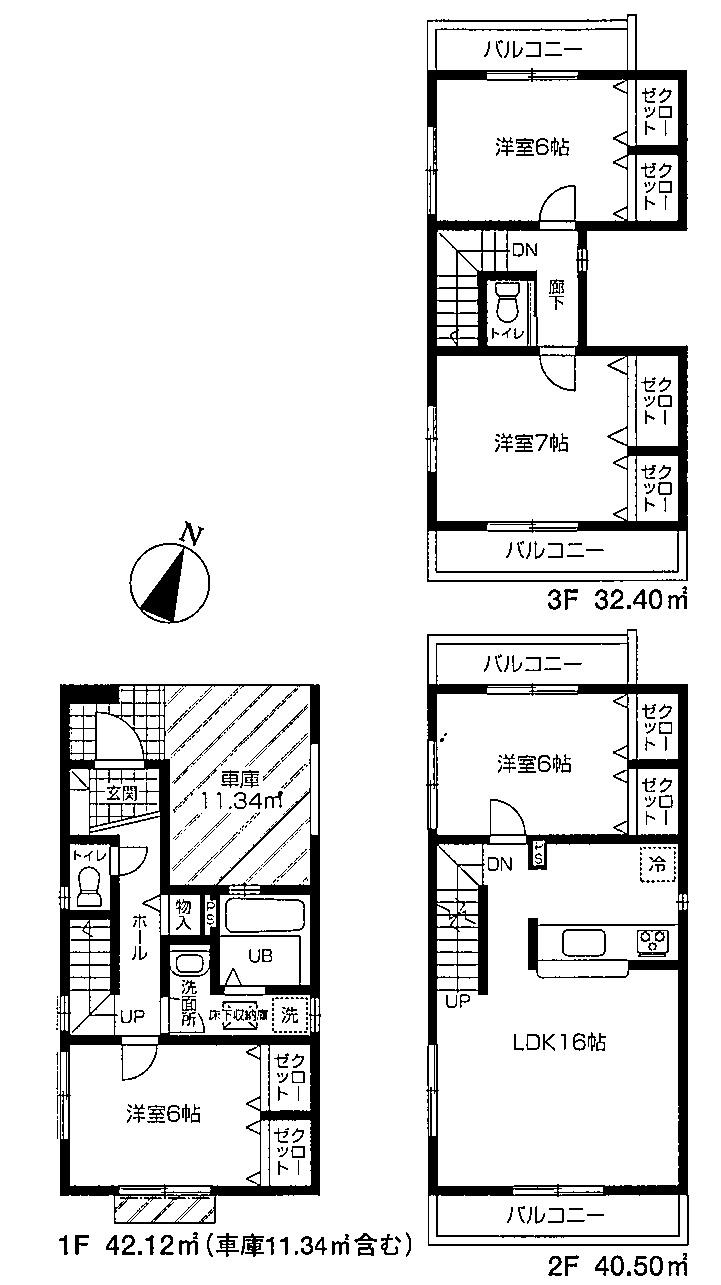 Floor plan. 33,800,000 yen, 4LDK, Land area 68.95 sq m , Building area 115.02 sq m