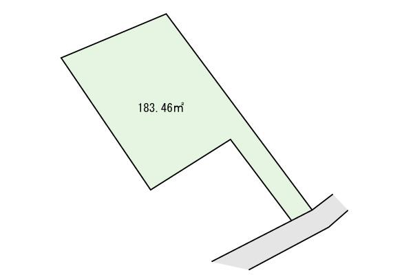 Compartment figure. Land price 31,800,000 yen, Land area 183.46 sq m compartment view