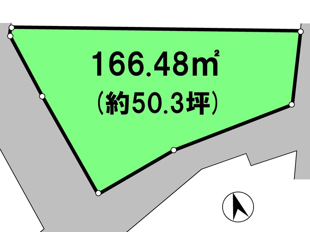 Compartment figure. Land price 16.8 million yen, Land area 166.48 sq m compartment view