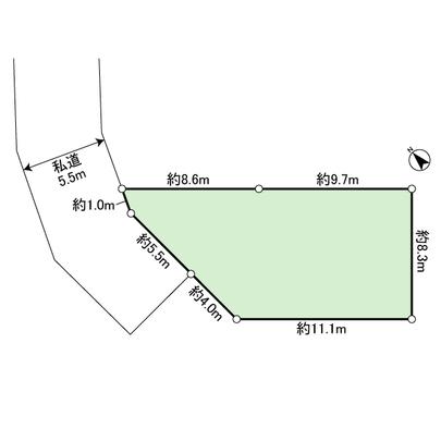 Compartment figure. The development of the road (driveway) Seddo in width about 5.5m