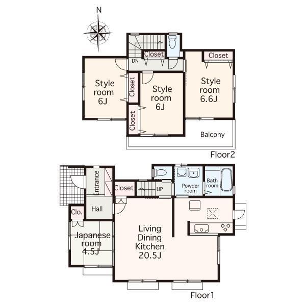 Floor plan. 40,850,000 yen, 4LDK, Land area 157.67 sq m , Building area 101.22 sq m