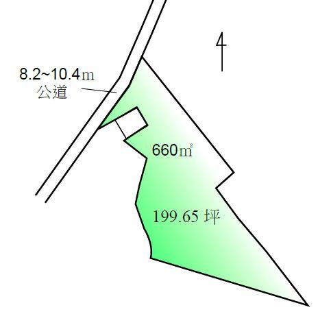 Compartment figure. Land price 33 million yen, Land area 660 sq m
