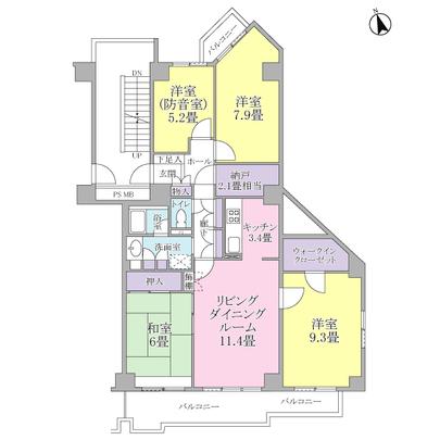 Floor plan. 4LD ・ K + is a walk-in closet × 2 type of floor plan