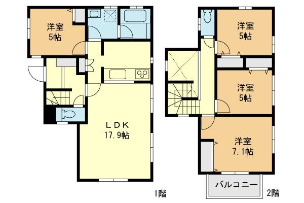 Floor plan. 39,800,000 yen, 4LDK, Land area 101.92 sq m , Building area 93.57 sq m floor plan
