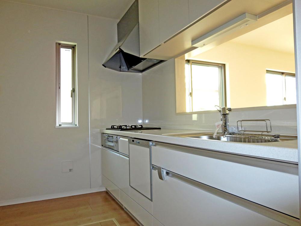 Rendering (appearance). System kitchen with a dishwasher