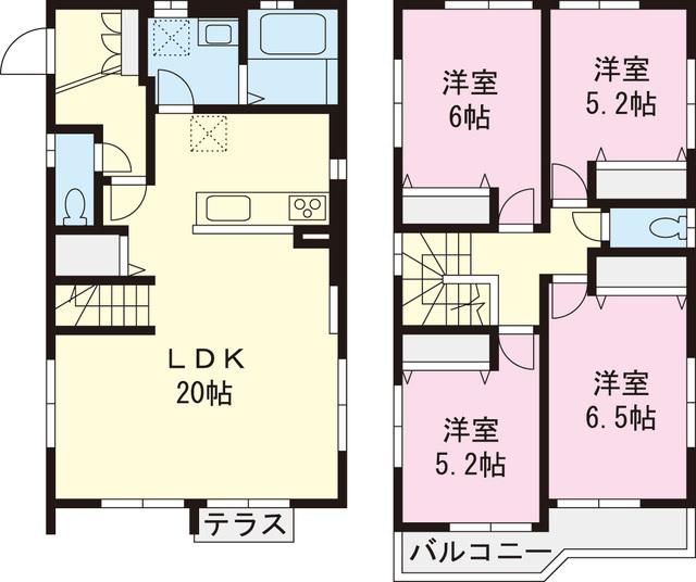 Floor plan. 47,800,000 yen, 4LDK, Land area 141.16 sq m , Building area 100.6 sq m