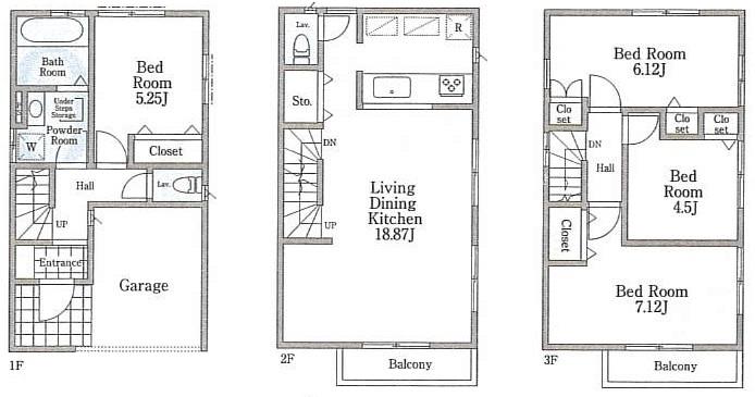 Floor plan. (4 Building), Price 39,800,000 yen, 4LDK, Land area 67.14 sq m , Building area 111.15 sq m